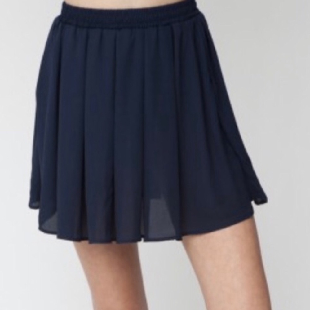 Brandy Melville navy blue flirty mini skirt